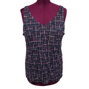 Women's Chico's Navy Blue & Pink V-Neck Camisole Tank Top | Size 3 (XL)